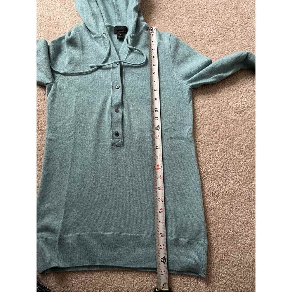 J.Crew Collection Cashmere Getaway Hoodie in  Blue Henley Sweater S - Picture 7 of 9
